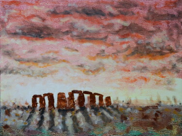 Malarstwo zatytułowany „Stonehenge” autorstwa Ludovic Lan, Oryginalna praca, Akryl