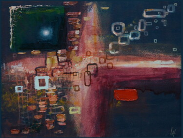 Painting titled "Composition organiq…" by Ludovic Lan, Original Artwork, Oil
