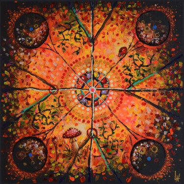 绘画 标题为“Mandala #180423” 由Ludovic Lan, 原创艺术品, 油