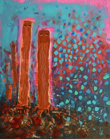 Peinture intitulée "Quand les arbres dé…" par Ludovic Lan, Œuvre d'art originale, Huile