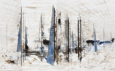 Картина под названием "DEPARTURE" - Ludovic Mercher, Подлинное произведение искусства, Акрил Установлен на Деревянная рама д…
