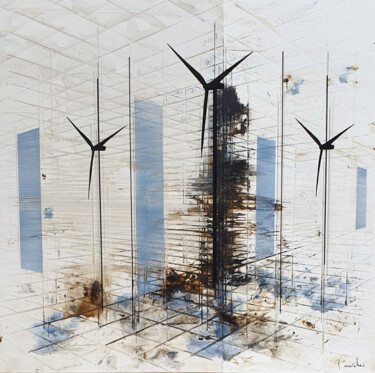 绘画 标题为“ENERGY” 由Ludovic Mercher, 原创艺术品, 丙烯 安装在木质担架架上