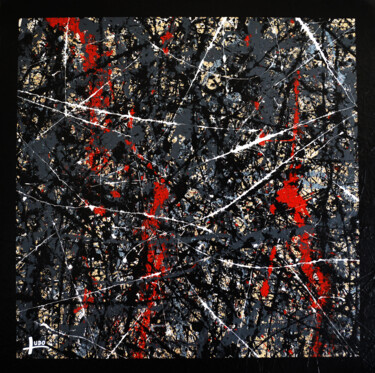 Painting titled "Désespérance Existe…" by Ludovic Biquand, Original Artwork, Acrylic Mounted on Wood Stretcher frame