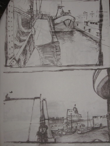 Dibujo titulada "dessins 1" por Ludovic Grumel, Obra de arte original, Bolígrafo
