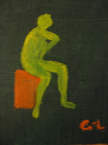 Картина под названием "pensée" - Ludovic Grumel, Подлинное произведение искусства, Масло