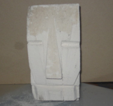 Sculpture titled "buste paien" by Ludovic Grumel, Original Artwork, Plaster