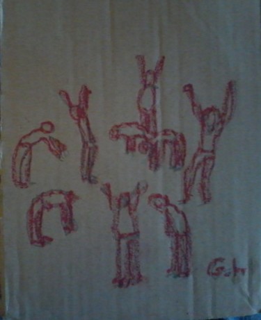 Dessin intitulée "sport" par Ludovic Grumel, Œuvre d'art originale, Crayon