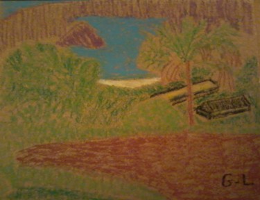 Dessin intitulée "paysage" par Ludovic Grumel, Œuvre d'art originale, Crayon