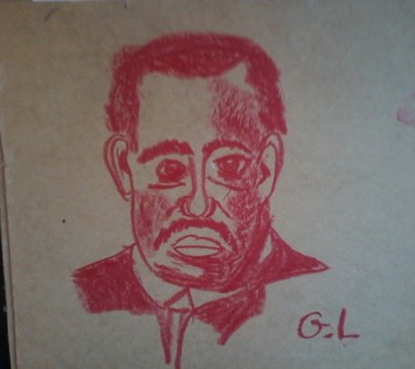 Drawing titled "Monsieur" by Ludovic Grumel, Original Artwork, Conté