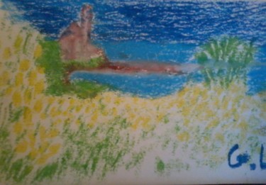 Dessin intitulée "front de mer" par Ludovic Grumel, Œuvre d'art originale, Crayon