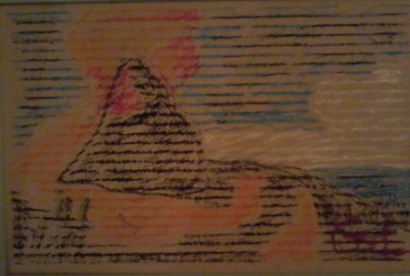 Dessin intitulée "éruption du vesuve" par Ludovic Grumel, Œuvre d'art originale, Crayon