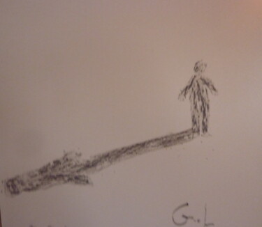Картина под названием "ombre" - Ludovic Grumel, Подлинное произведение искусства, Пастель
