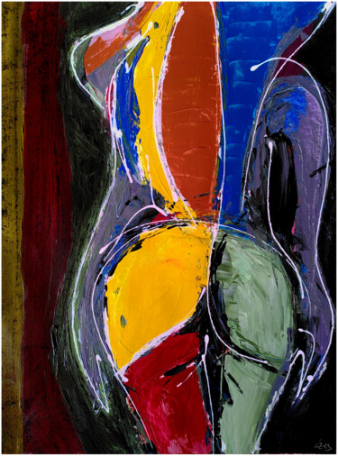 Картина под названием "Teka A." - Ludwig Zeininger, Подлинное произведение искусства, Акрил Установлен на Деревянная панель