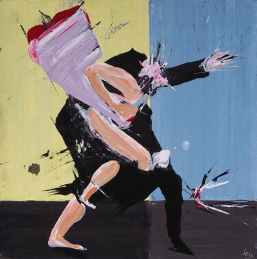Malerei mit dem Titel "Tango" von Ludwig Zeininger, Original-Kunstwerk, Acryl