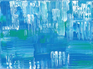 Peinture intitulée "Waterfall" par Ludwika Pilat, Œuvre d'art originale, Acrylique Monté sur Châssis en bois