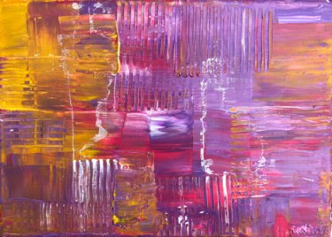 Painting titled "Purple #artistsuppo…" by Ludwika Pilat, Original Artwork, Acrylic