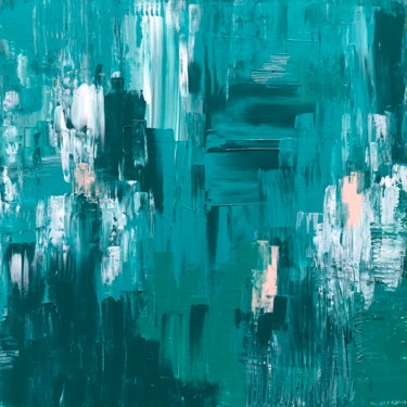 Картина под названием "Emerald" - Ludwika Pilat, Подлинное произведение искусства, Акрил Установлен на Деревянная рама для н…