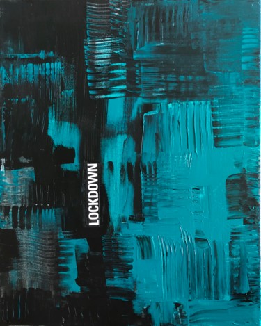 Painting titled "Lockdown" by Ludwika Pilat, Original Artwork, Acrylic Mounted on Wood Stretcher frame