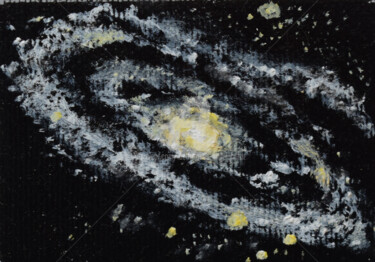 Pintura intitulada "Andromeda Galaxie" por Luethi Alias Abdelghafar, Obras de arte originais, Óleo Montado em Armação em mad…