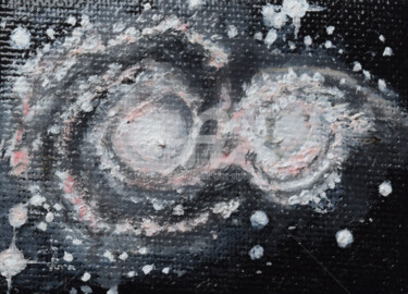 Peinture intitulée "Whirlpool Galaxie" par Luethi Alias Abdelghafar, Œuvre d'art originale, Huile Monté sur Châssis en bois