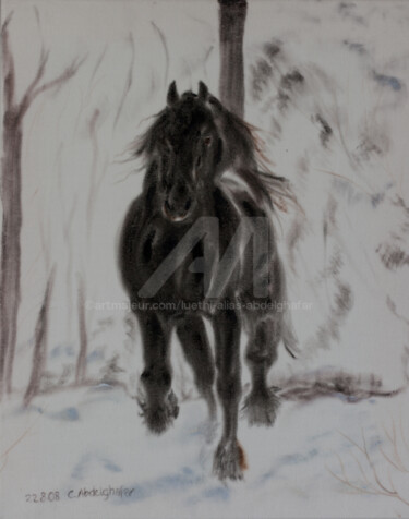 Friese im Winter Malerei mit dem Titel "Friese im Winter" von Luethi Alias Abdelghafar, Original-Kunstwerk, Öl Auf Gestell montiert