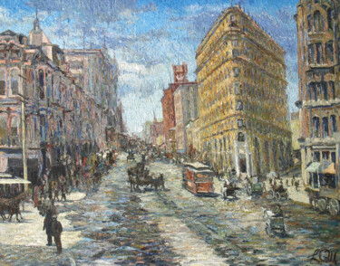 Pittura intitolato "San Francisco Marke…" da Lugew Antes, Opera d'arte originale, Olio