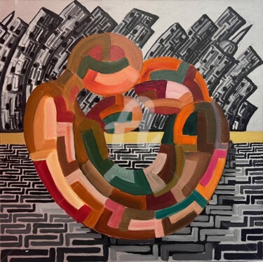 Peinture intitulée "3 a New York" par Luigi Basile, Œuvre d'art originale, Huile