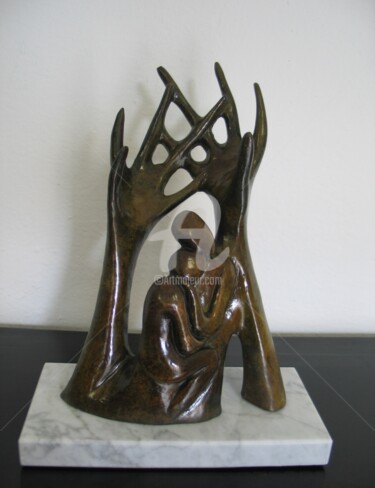 Skulptur mit dem Titel "Eternità 2" von Luigi Basile, Original-Kunstwerk, Bronze