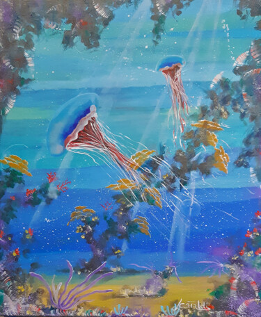 Painting titled "Marine visions" by Luigi Cataldi, Original Artwork, Oil