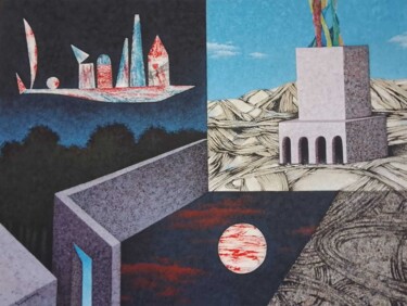 Malerei mit dem Titel "il viaggio della ba…" von Luigi Ciccarone, Original-Kunstwerk, Acryl Auf Keilrahmen aus Holz montiert