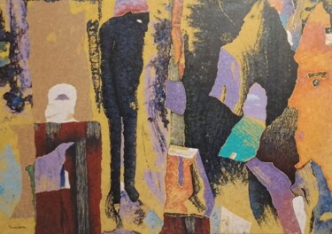 Картина под названием "frammenti" - Luigi Ciccarone, Подлинное произведение искусства, Акрил Установлен на Деревянная рама д…