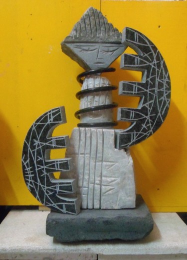 Sculpture titled "AGAINST THE TIDE -…" by Luigi Cola, Original Artwork, Metals
