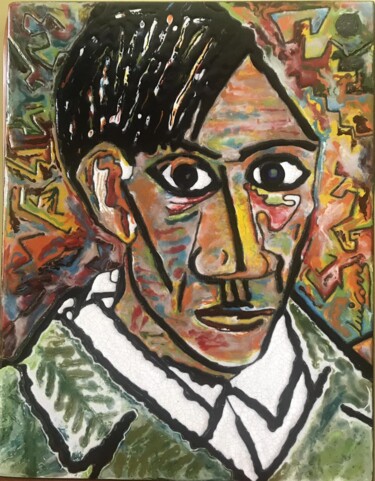 Pittura intitolato "Omaggio a P. Picasso" da Luigi Corriero (Luicorresart), Opera d'arte originale, Smalto