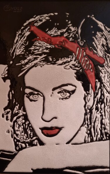 Pittura intitolato "Amy Winehouse" da Luigi Corriero (Luicorresart), Opera d'arte originale, Smalto Montato su Metallo