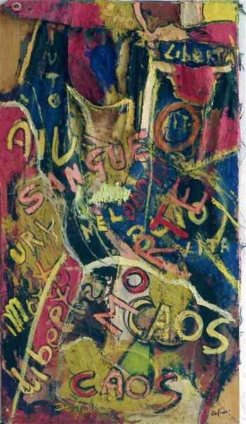 Картина под названием "caos" - Luigi De Giovanni, Подлинное произведение искусства