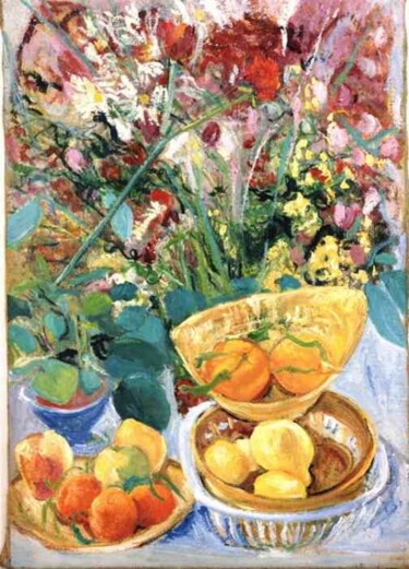 Painting titled "frutta" by Luigi De Giovanni, Original Artwork