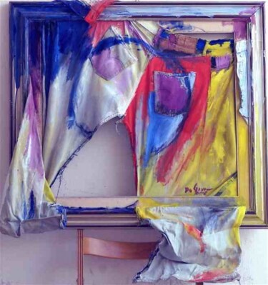 Pittura intitolato "allo specchio" da Luigi De Giovanni, Opera d'arte originale