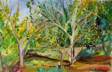 Painting titled "autunno a specchia" by Luigi De Giovanni, Original Artwork