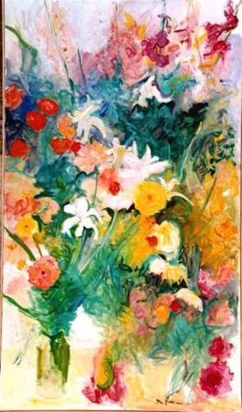 Painting titled "fiori" by Luigi De Giovanni, Original Artwork