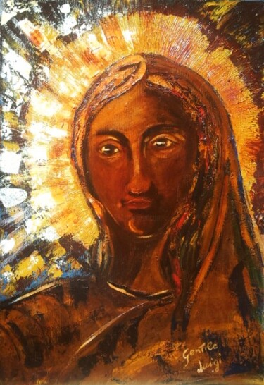 Pittura intitolato "madonna nera" da Luigi Gentile, Opera d'arte originale