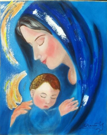 Pittura intitolato "madre" da Luigi Gentile, Opera d'arte originale