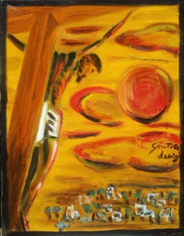 Pittura intitolato "rese lo spirito" da Luigi Gentile, Opera d'arte originale