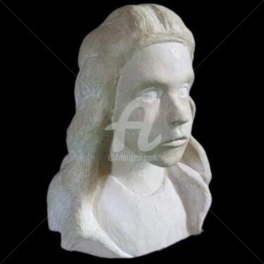 Sculpture titled "BUSTO DONNA" by Luigi Mancuso, Original Artwork, Stone