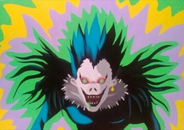 Peinture intitulée "PsyDark Ryuk - Trip…" par Luigi Monti, Œuvre d'art originale, Huile