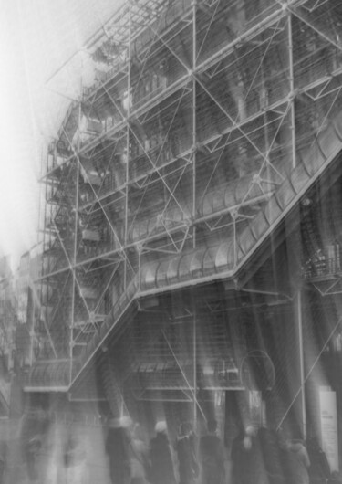 Digital Arts titled "Centre Pompidou, de…" by Luigi Pulgas-Lataste, Original Artwork, Digital Photography Mounted on Wood St…