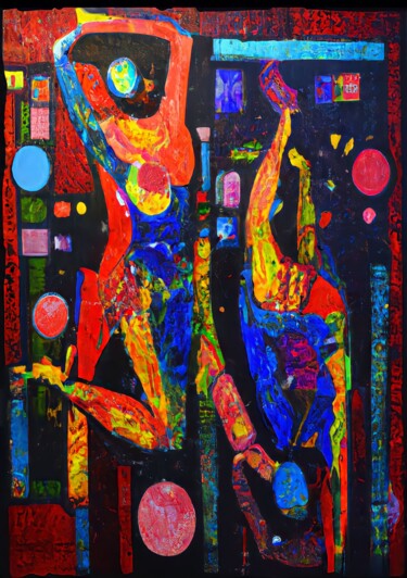 Peinture intitulée "Infrared intimacy" par Luigi Fazio (Fazio's Concepts), Œuvre d'art originale, Acrylique