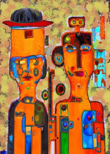 Картина под названием "Wild orange" - Luigi Fazio (Fazio's Concepts), Подлинное произведение искусства, Акрил