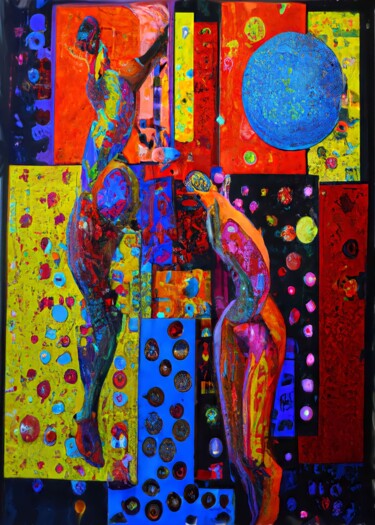 Painting titled "Infrared Abstractio…" by Luigi Fazio (Fazio's Concepts), Original Artwork, Acrylic