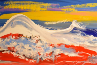 Painting titled "Waves" by Luigi Fazio (Fazio's Concepts), Original Artwork, Acrylic