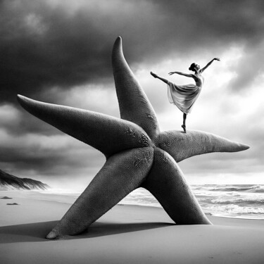 Digitale Kunst getiteld "Heavenly dance" door Luigi M. Verde, Origineel Kunstwerk, AI gegenereerde afbeelding
